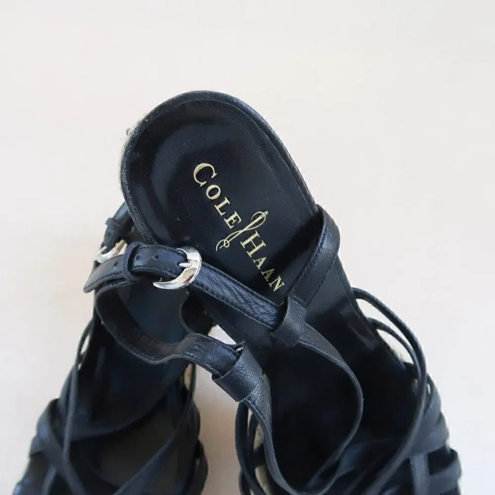 Cole Haan Leather Sandal Wedges Size 9